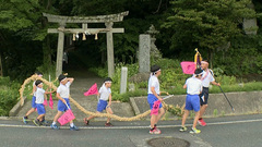 「因幡の菖蒲綱引き」子どもたちが主役