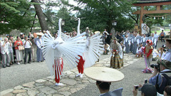 弥栄神社で奉納