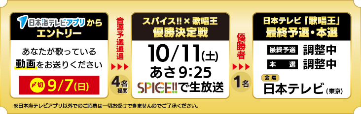 歌唱王選考の流れ