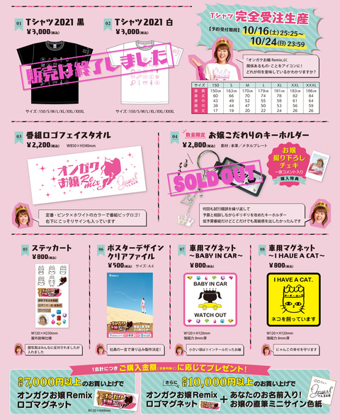 オンガクお嬢remix 番組オリジナルグッズ販売決定 日本海テレビ